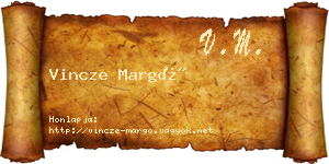 Vincze Margó névjegykártya