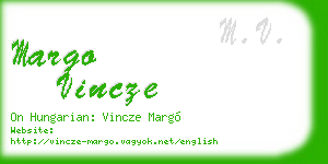 margo vincze business card