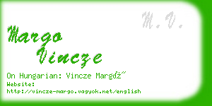 margo vincze business card